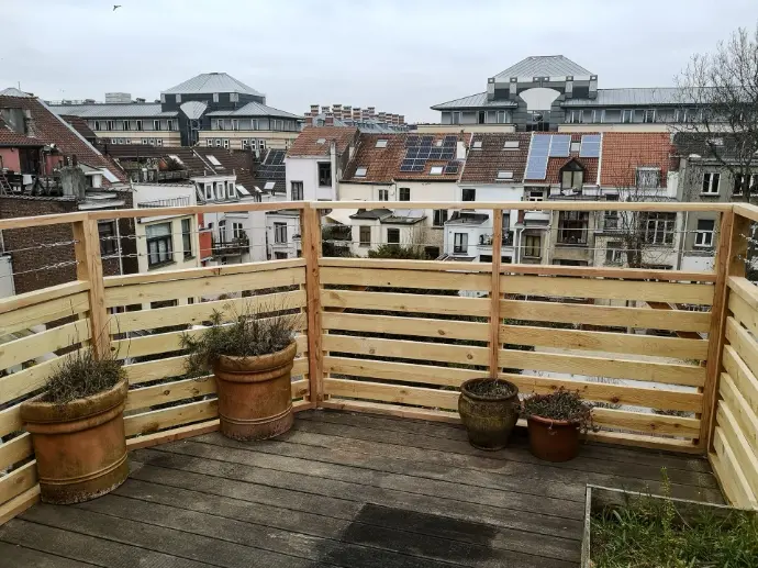 Rambarde terrasse menuiserie extérieur sur mesure