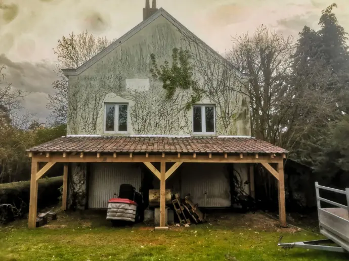 Carport auvent bois sur mesure